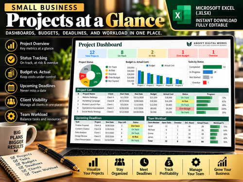 Client Project & Task Management Tracker project dashboard preview