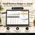 Budget vs Actual & Monthly KPI Dashboard Excel template cover