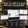 CRM Leads & Sales Pipeline Tracker Excel template cover
