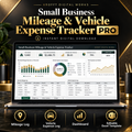 Krofft Digital Works Small Business Mileage & Vehicle Expense Tracker PRO Excel template